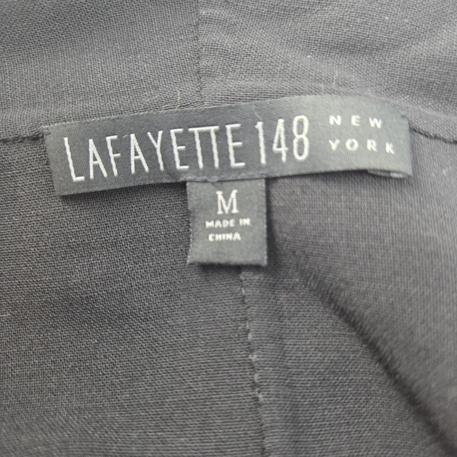 Lafayette 148 New York Womens M Cardigan Black Shawl Long Sleeve Lightweight — image 5 of 6